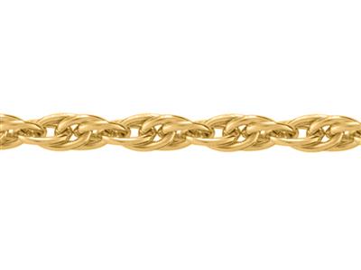 Cadena De Doble Eslabn Forzada De 1,20mm, Oro Amarillo De 18k. Ref. 00919