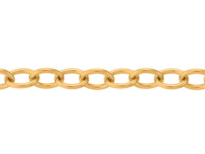 Cadena De Eslabones Forzada Redondos Brillantes De 2,50 mm, Oro Amarillo De 18 K. Ref. 00880 - Imagen Estandar - 2