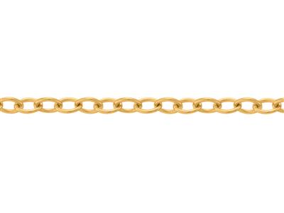 Cadena De Eslabones Forzada Redondos Transparentes De 0,90 Mm, Oro Amarillo De 18 Quilates. Árbitro. 0087 - Imagen Estandar - 3