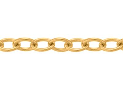 Cadena De Eslabones Forzada Redondos Transparentes De 1,20 Mm, Oro Amarillo De 18k. Árbitro. 00876