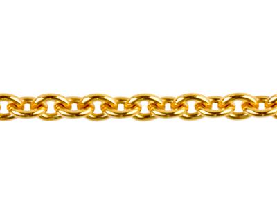 Cadena De Eslabones Forzada Redondos De 0,90 mm, Oro Amarillo 3n De 18k. Ref. 00325 - Imagen Estandar - 2