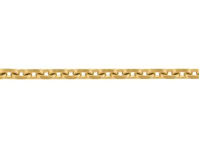 Cadena Forzada De Eslabones Corte Diamantes De 0,90 Mm, Oro Amarillo De 18 Kt. Ref. 00092 - Imagen Estandar - 3