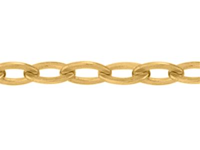 Cadena De Eslabones Forzada Con Espejo Transparente De 1,50 Mm, Oro Amarillo De 18 K. Árbitro. 00883