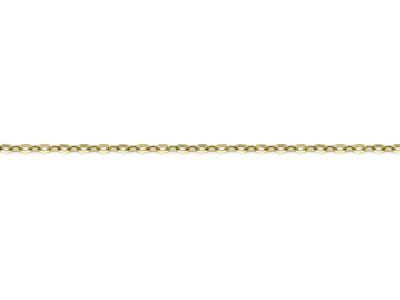 Cadena De Malla Forzada Clara Con Espejo Hueco De 1,55mm, Oro Amarillo De 18 Quilates. Ref.00884