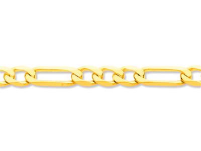 Cadena Ultraplana De 1/3 De Eslabones Alternos Limada En 6 Lados, 4 mm, Oro Amarillo De 18 K - Imagen Estandar - 2