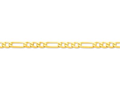 Cadena Ultraplana De 1/3 De Eslabones Alternos Limada En 6 Lados, 4 mm, Oro Amarillo De 18 K - Imagen Estandar - 3