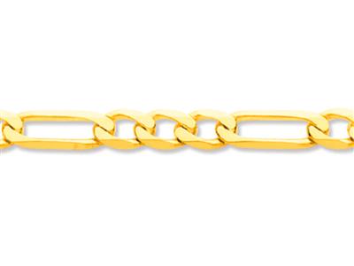 Cadena De Malla Alterna 13 Ultraplana Limada En 6 Lados, 5,60mm, Oroamarillo De 18 K