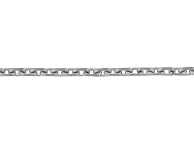 Cadena De Eslabones Forzada De Talla Diamante De 0,75 mm, Oro Gris De 18 Quilates Con Baño De Rodio. Ref. - Imagen Estandar - 3