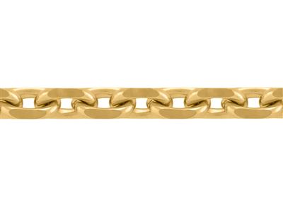 Cadena De Eslabones Forzada Diamantada De 1,60mm, Oro Amarillo De 18 K. Ref. 00450hj