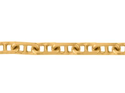 Cadena De Eslabones Forzada Marine Diamantada, 3,48 mm, Oro Amarillo De 18 Quilates. Ref. 00217 - Imagen Estandar - 2