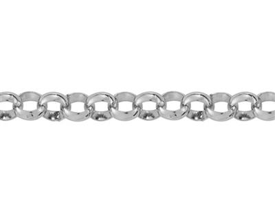 Masiva Cadena De Eslabones Jaseron De 2,60 mm, Oro Blanco De 18 Quilates Rodiado Ref. 00419 - Imagen Estandar - 2