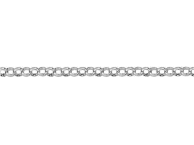 Masiva Cadena De Eslabones Jaseron De 2,60 mm, Oro Blanco De 18 Quilates Rodiado Ref. 00419 - Imagen Estandar - 3