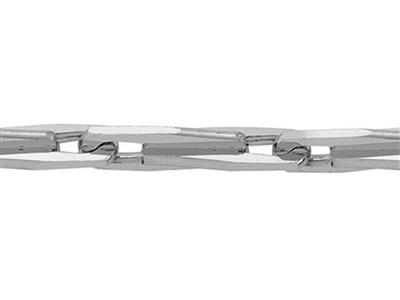 Cadena Slida De Malla Epi Con Acabado De Corte De Diamante De 1,90 Mm, Oro Blanco De 18 Quilates Rodiado