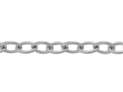 Cadena De Eslabones Forzada Redondatransparente 1,20 Mm, Oro Blanco 1 8k Pd 13. Ref. 00876 - Imagen Estandar - 2