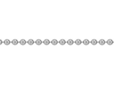 Cadena De Bolas De 1,20 mm, Oro Blanco De 18 Quilates Rodiado. Ref. 00639 - Imagen Estandar - 3