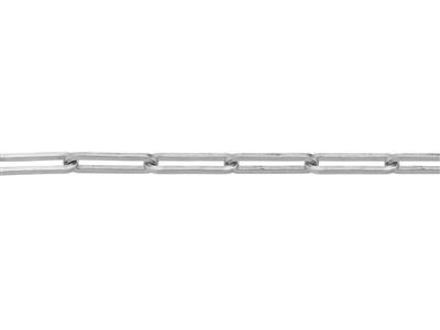 Cadena De Malla Rectangular De 1,75 mm, Oro Gris Rodinado De 18k. Ref.00863 - Imagen Estandar - 3