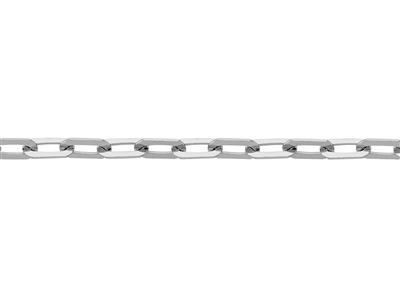 Cadena De Eslabón Rectangular De 2,70 mm, Oro Blanco Bañado En Rodio De 18 Quilates. Ref. 02016 - Imagen Estandar - 3