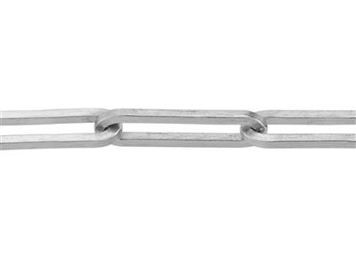 Cadena Malla Rectangular 2,70mm, Oro Blanco 18k Pd 13. Ref. 00861