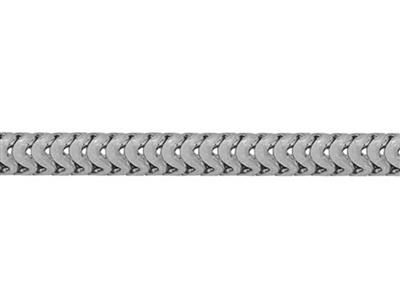 Cadena De Serpiente Redonda De 1,20 mm, Oro Blanco De 18 Quilates Rodiado. Referencia. 10018 - Imagen Estandar - 2