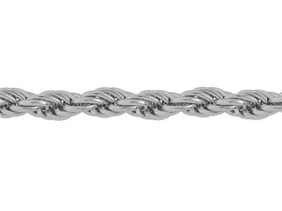 Cadena Cuerda Mecánica 1,50mm, Orogris 18k Rodiada. Ref. 00602