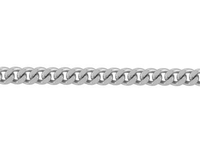 Cadena Gourmette Diamantada De 1 mm, Oro Blanco De 18 Quilates Rodiadoref. 00230 - Imagen Estandar - 2