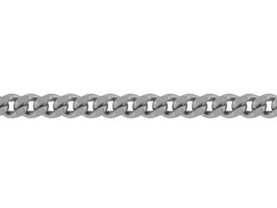 Cadena Barbada Diamantada De 1,40 mm, Oro Blanco De 18 Quilates Rodiado. Ref. 00240 - Imagen Estandar - 2