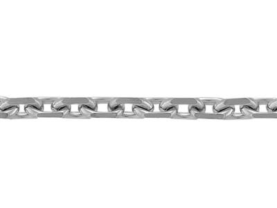 Cadena De Eslabones Forzada Talla Diamante De 2,20 mm, Oro Blanco De 18k Rodiado. Ref. 00470 - Imagen Estandar - 2
