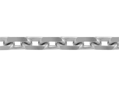 Cadena De Eslabones Diamond Forzadade 2,60mm, Oro Blanco De 18 Quila Tes Con Baño De Rodio. Ref. 00480