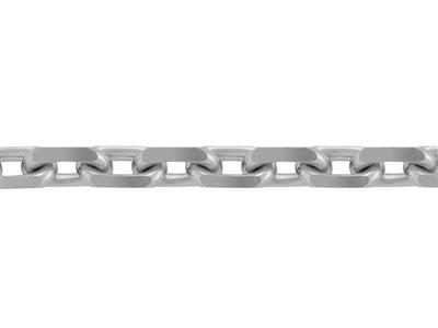 Cadena De Eslabones Diamond Forzadade 2,60 mm, Oro Blanco De 18 Quila Tes Con Baño De Rodio. Ref. 00480 - Imagen Estandar - 2