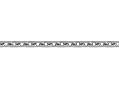 Cadena De Eslabones Diamond Forzadade 2,60 mm, Oro Blanco De 18 Quila Tes Con Baño De Rodio. Ref. 00480 - Imagen Estandar - 3