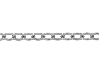 Cadena Eslabn Forzada Ovalada 1,70mm, Oro Blanco 18k Pd 6. Ref. 2002 7