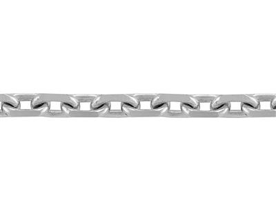 Cadena De Eslabones Forzada Talla Diamante De 1 Mm, Oro Blanco De 18k Pd 13. Ref. 00430 - Imagen Estandar - 2