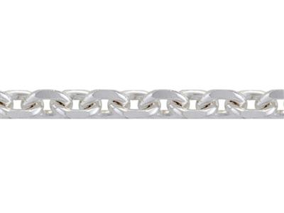 Cadena De Eslabones Forzada De Diamantes 1,20 Mm, Oro Blanco De 18 K Pd 13. Ref. 00435