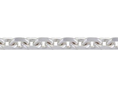 Cadena Eslabon Diamante Forcat 1,20 Mm, Oro Blanco 18k Pd 13. Ref. 00435