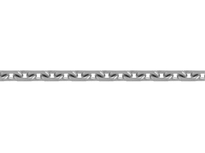 Cadena De Eslabones Forzada Talla Diamante 1,35mm, Oro Blanco 18k Pd 13. Ref. 00440hj - Imagen Estandar - 3