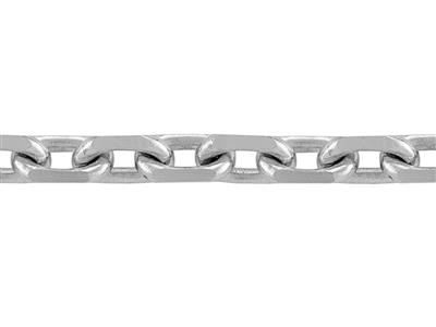 Cadena De Eslabones Forzada De Diamantes 1,75 Mm, Oro Blanco De 18 K Pd 13. Ref. 00455hj