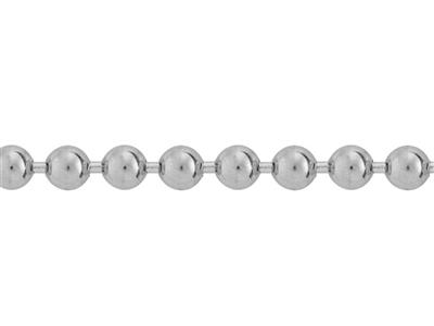 Cadena De Bolas De 2,50 mm, Oro Blanco De 18 Quilates Rodiado. Ref. 00796 - Imagen Estandar - 2