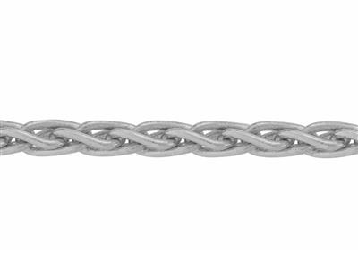 Maciza Cadena Mecánica Palmier, 1,50 mm, Oro Blanco Rodiado De 18 Quilates - Imagen Estandar - 2