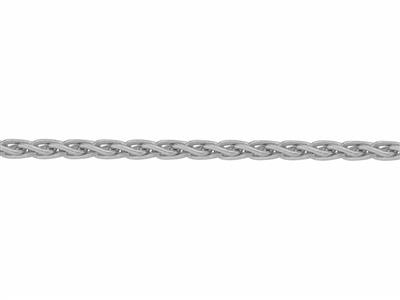 Maciza Cadena Mecánica Palmier, 1,50 mm, Oro Blanco Rodiado De 18 Quilates - Imagen Estandar - 3