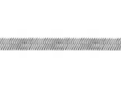 Cadena Tipo De Eslabn Herringbone 7mm, Plata 925 Ref. 10081