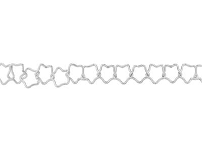 Cadena De Malla Estrellas Fantasa De 8mm, Plata 925 Ref. 10082
