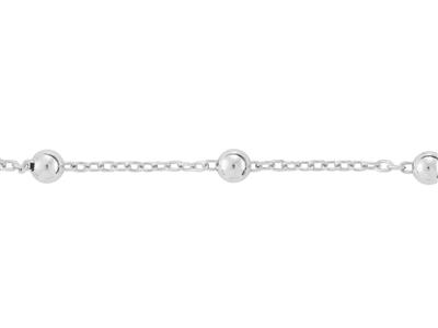 Cadena De Eslabones Forzada De 1,40 mm Con Bola De 4 mm, Plata 925 Ref. 10121 - Imagen Estandar - 2
