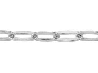 Cadena De Malla Rectangular De 3mm, Plata 925 Ref. 10125