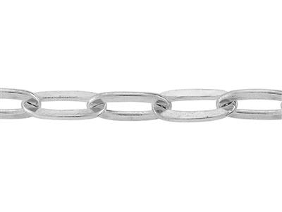 Eslabn De Cadena Rectángulo 4,35 Mm, Plata 925. Ref. 10126