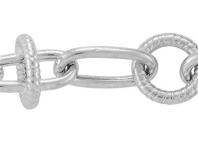 Cadena De Malla Fantasa, Plata 925ref. 10128