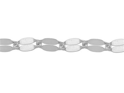 Cadena De Malla Fantasa 8,40 X 4,75mm, Plata 925 Ref. 10135