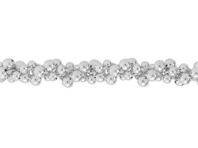 Cadena Maciza De Maille Fantaisie, Multibolas, 8mm De Plata 925 Ref. 10182