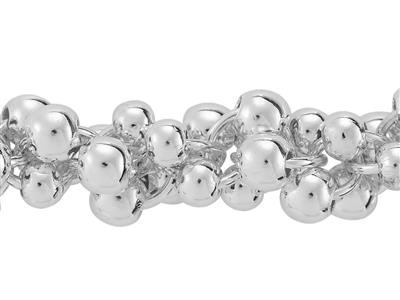 Cadena Maciza De Maille Fantaisie, Multibolas, 8 mm De Plata 925 Ref. 10182 - Imagen Estandar - 4