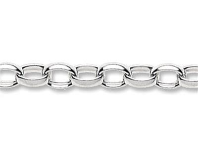 Cadena De Malla Forzada Ovalada 3,00 X 4,30mm, Plata 925 Ref. 10035