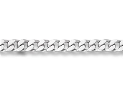 Cadena De Eslabn Gourmette Plana, Limada Por Los 4 Lados, 10mm, Plata 925 Ref. Bnl Sl4